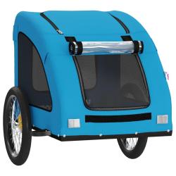 Remorque chariot transport de v&eacute;lo pour animaux de compagnie bleu 02_0044205