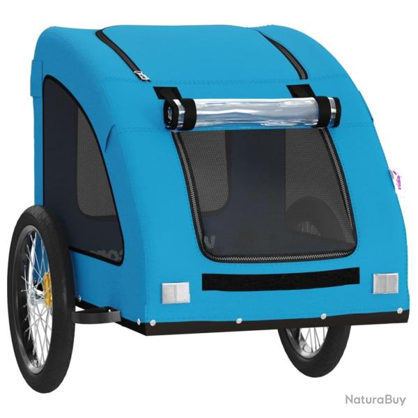 Remorque chariot transport de v�lo pour animaux de compagnie bleu 02_0044205