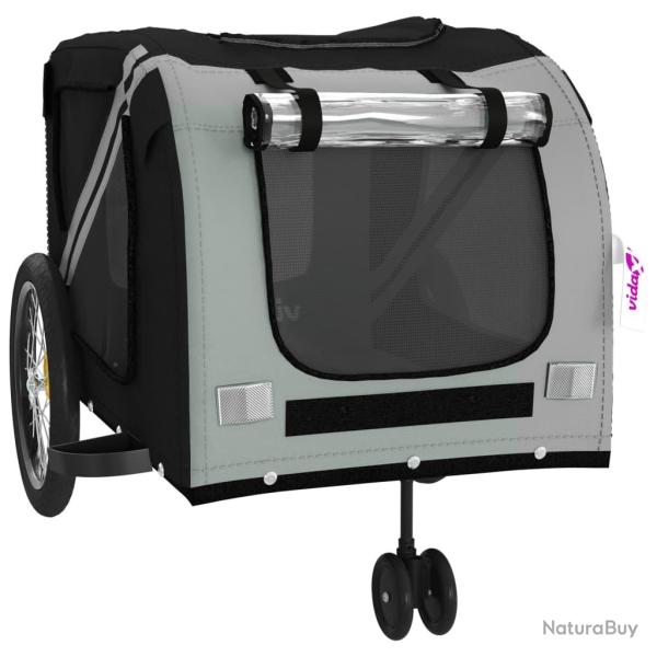 Remorque chariot transport de v�lo pour animaux de compagnie gris 02_0044264