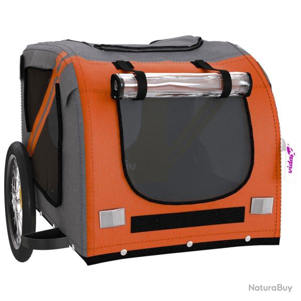 Remorque chariot transport de v�lo pour animaux de compagnie Orange 02_0044336