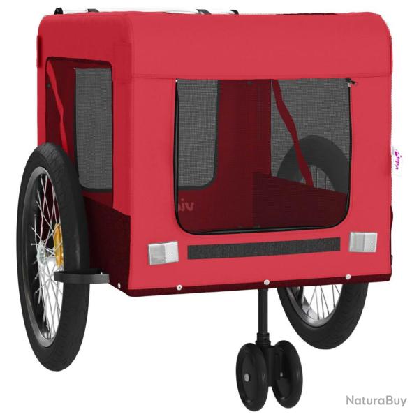 Remorque chariot transport de v�lo pour animaux de compagnie rouge 02_0044368
