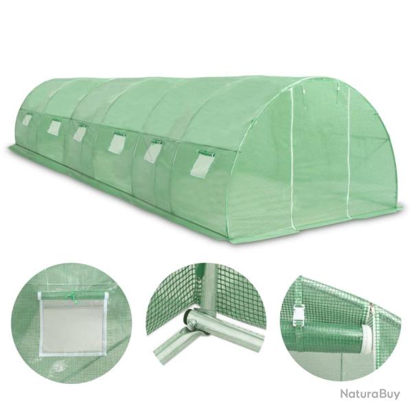 Serre tente abri plante fleur l�gumes 27 m� 900 x 300 x 200 cm vert 02_0044444