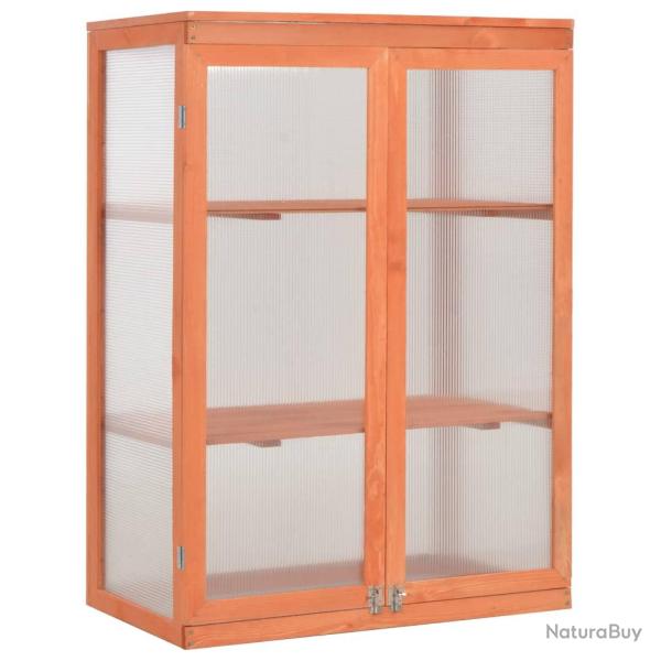 Serre tente abri plante fleur l�gumes bois 75 x 47 x 109 cm marron 02_0044652