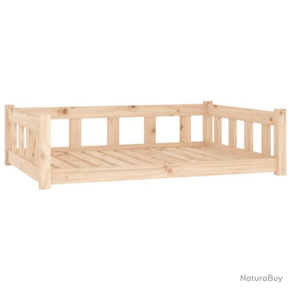 Lit pour chien panier canap� confortable 105,5 x 75,5 x 28 cm bois de pin solide marron 02_0042626