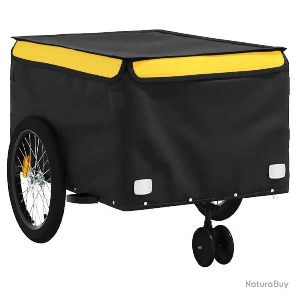 Remorque chariot transport de v�lo 45 kg fer jaune 02_0044145