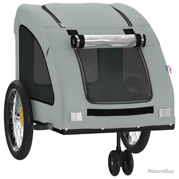 Remorque chariot transport de v�lo pour animaux de compagnie gris 02_0044211