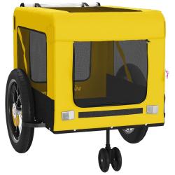 Remorque chariot transport de v&eacute;lo pour animaux de compagnie jaune 02_0044321