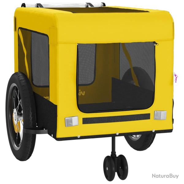 Remorque chariot transport de v�lo pour animaux de compagnie jaune 02_0044321