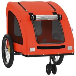 Remorque chariot transport de v&eacute;lo pour animaux de compagnie Orange 02_0044334