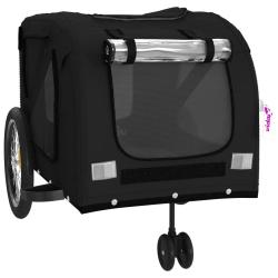 Remorque chariot transport de v&eacute;lo pour animaux de compagnie noir 02_0044230