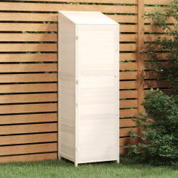Remise de jardin 55 x 52 x 174,5 cm bois de sapin solide blanc 02_0044053