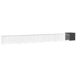 Poulailler enclos cage poules 1000 x 91 x 100 cm acier galvanis&eacute; anthracite 02_0043896