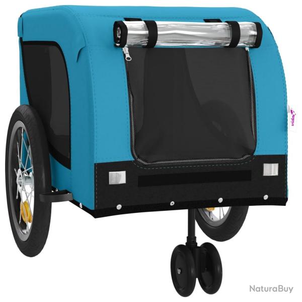 Remorque chariot transport de v�lo pour animaux de compagnie bleu 02_0044250