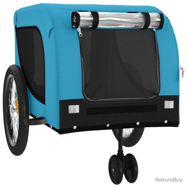 Remorque chariot transport de v�lo pour animaux de compagnie bleu 02_0044252