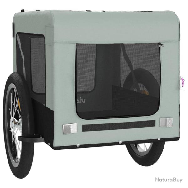 Remorque chariot transport de v�lo pour animaux de compagnie gris 02_0044261