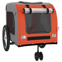 Remorque chariot transport de v&eacute;lo pour animaux de compagnie Orange 02_0044327
