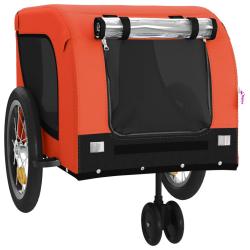 Remorque chariot transport de v&eacute;lo pour animaux de compagnie Orange 02_0044347