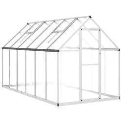 Serre tente abri plante fleur l&eacute;gumes avec cadre de base argent&eacute; 334 x 169 x 195 cm aluminium Argen