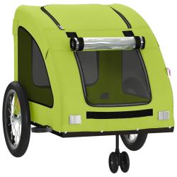 Remorque chariot transport de v&eacute;lo pour animaux de compagnie vert 02_0044236