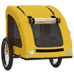 Remorque chariot transport de v&eacute;lo pour animaux de compagnie jaune 02_0044301