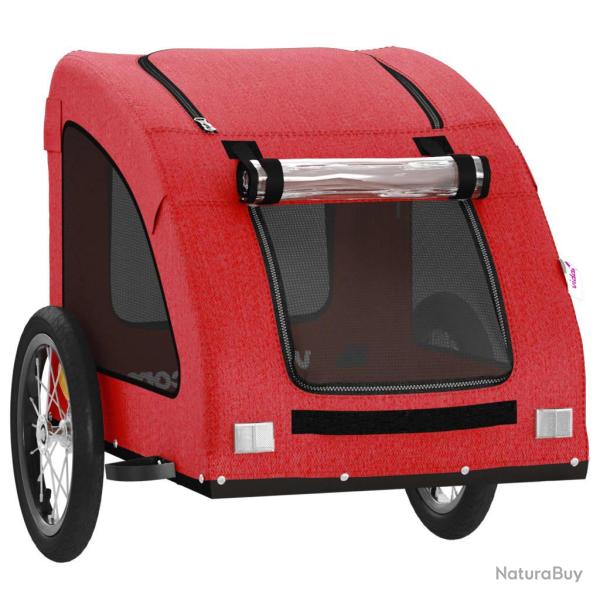 Remorque chariot transport de v�lo pour animaux de compagnie rouge 02_0044348