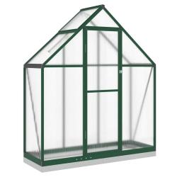 Serre tente abri plante fleur l&eacute;gumes avec cadre de base 169 x 58 x 202 cm aluminium vert 02_0044495