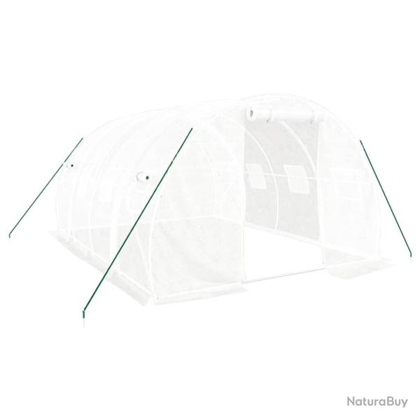 Serre tente abri plante fleur l�gumes avec cadre en acier 12 m� 4 x 3 x 2 m blanc 02_0044535