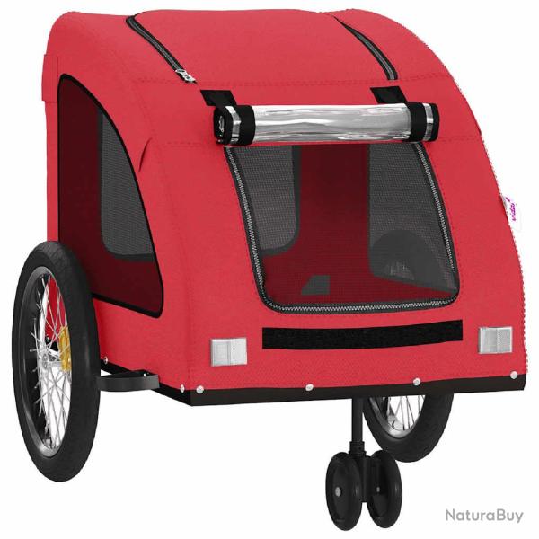 Remorque chariot transport de v�lo pour animaux de compagnie rouge 02_0044350