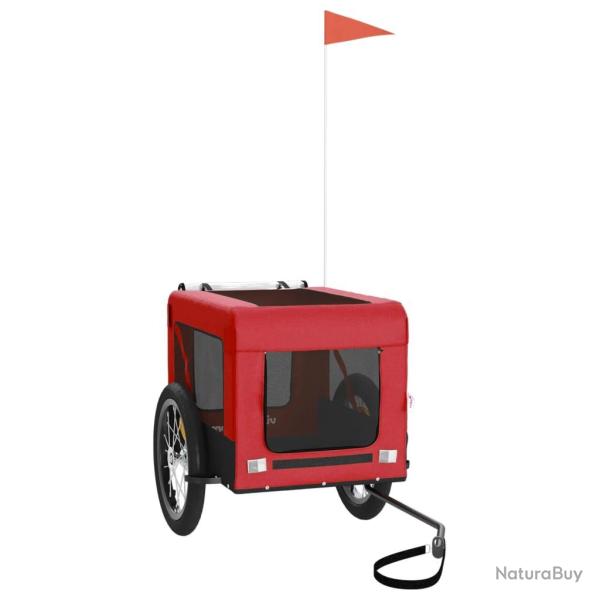 Remorque chariot transport de v�lo pour animaux de compagnie rouge 02_0044364