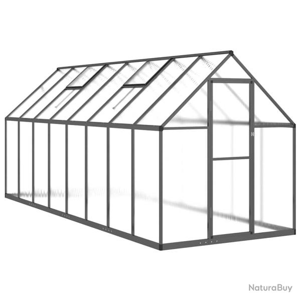 Serre tente abri plante fleur l�gumes avec cadre de base 445 x 169 x 195 cm aluminium anthracite 02