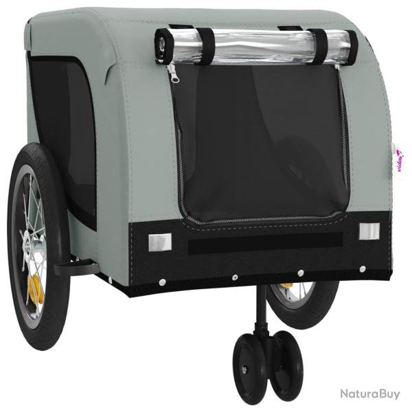 Remorque chariot transport de v�lo pour animaux de compagnie gris 02_0044268