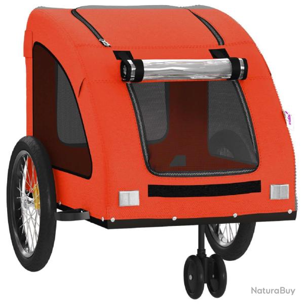Remorque chariot transport de v�lo pour animaux de compagnie Orange 02_0044332