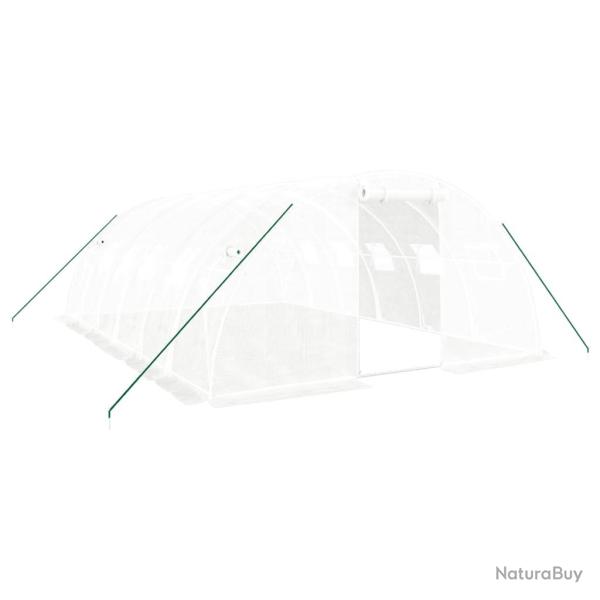 Serre tente abri plante fleur l�gumes avec cadre en acier 24 m� 6 x 4 x 2 m blanc 02_0044561
