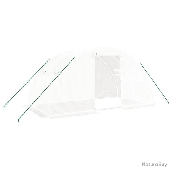 Serre tente abri plante fleur l�gumes avec cadre en acier 8 m� 4 x 2 x 2 m blanc 02_0044629