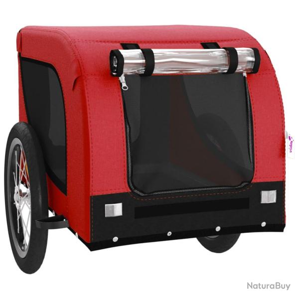 Remorque chariot transport de v�lo pour animaux de compagnie rouge 02_0044369