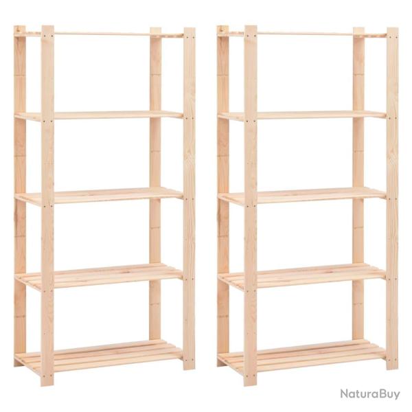 �tag�res meubles de rangement � 5 niveaux lot de 2 80 x 38 x 170 cm 250 kg beige 02_0045735