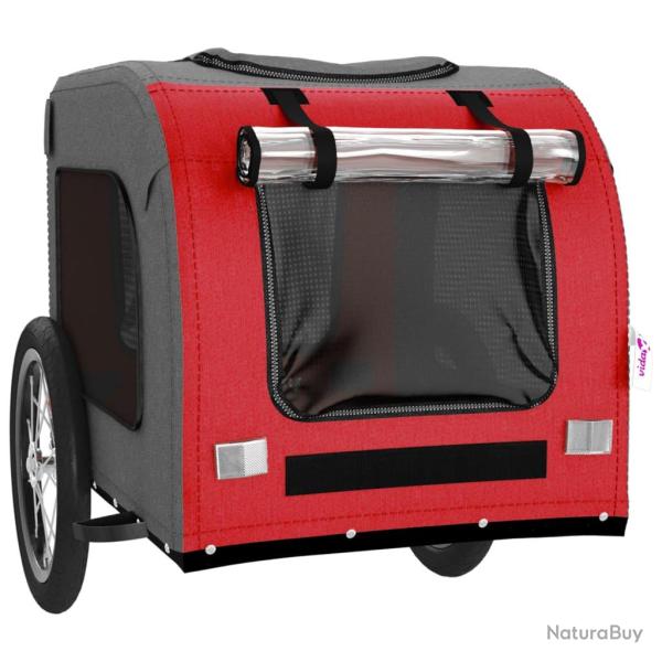 Remorque chariot transport de v�lo pour animaux de compagnie rouge 02_0044354
