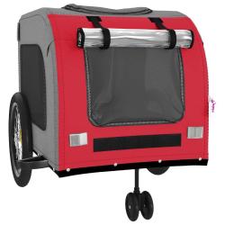 Remorque chariot transport de v&eacute;lo pour animaux de compagnie rouge 02_0044359