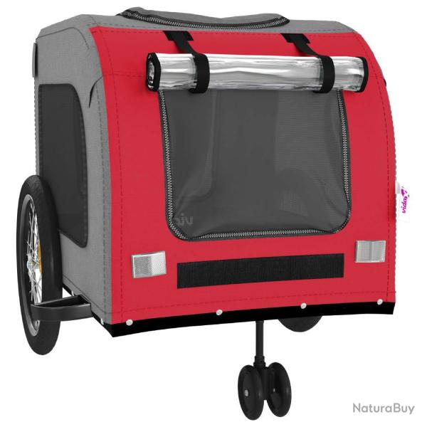 Remorque chariot transport de v�lo pour animaux de compagnie rouge 02_0044359