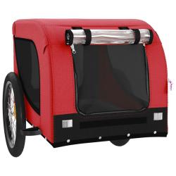 Remorque chariot transport de v&eacute;lo pour animaux de compagnie rouge 02_0044373