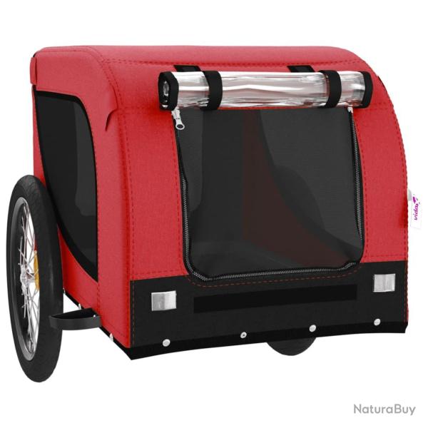 Remorque chariot transport de v�lo pour animaux de compagnie rouge 02_0044373