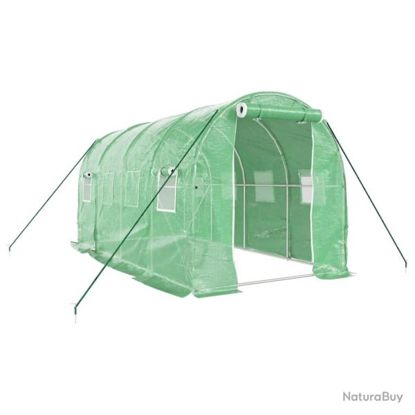 Serre tente abri plante fleur l�gumes avec cadre en acier 8 m� 4 x 2 x 2 m vert 02_0044631