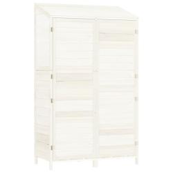 Remise de jardin 102 x 52 x 174,5 cm bois de sapin solide blanc 02_0044044