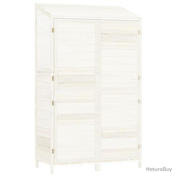 Remise de jardin 102 x 52 x 174,5 cm bois de sapin solide blanc 02_0044044