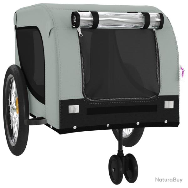 Remorque chariot transport de v�lo pour animaux de compagnie gris and black 02_0044267