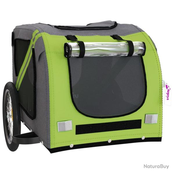 Remorque chariot transport de v�lo pour animaux de compagnie vert 02_0044279