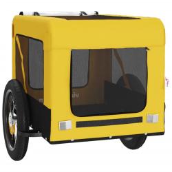 Remorque chariot transport de v&eacute;lo pour animaux de compagnie jaune 02_0044316