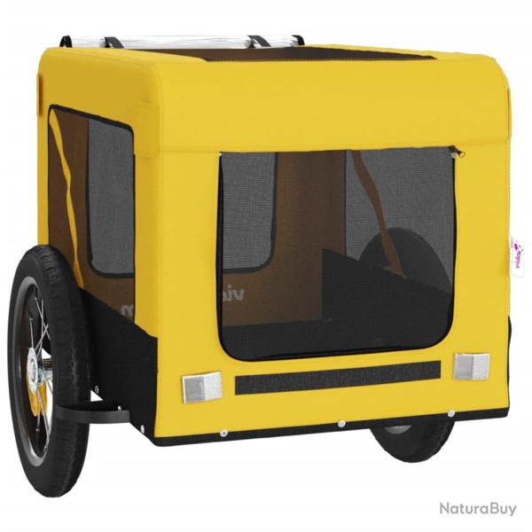 Remorque chariot transport de v�lo pour animaux de compagnie jaune 02_0044316
