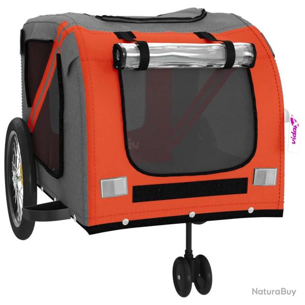 Remorque chariot transport de v�lo pour animaux de compagnie Orange 02_0044329