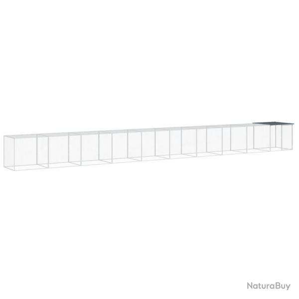 Poulailler enclos cage poules avec toit 1003 x 98 x 90 cm acier galvanis� anthracite 02_0043969